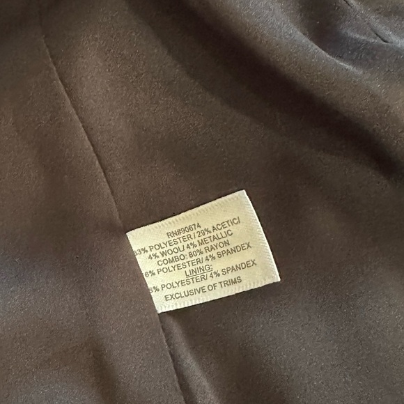 BOSTON PROPER Beaded Boucle Jacket Blazer Black Metallic Sequins Jewels Size 2 - Picture 8 of 9